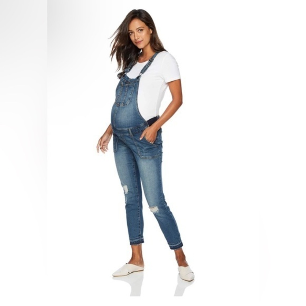 Motherhood Maternity Indigo Blues Jean Overalls NWT, Size XS